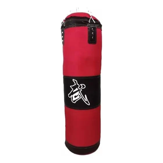 CAJA DE BOXEO GRANDE 120CM CON SACO DE 40KG Y CUERO PU ROJO - 1