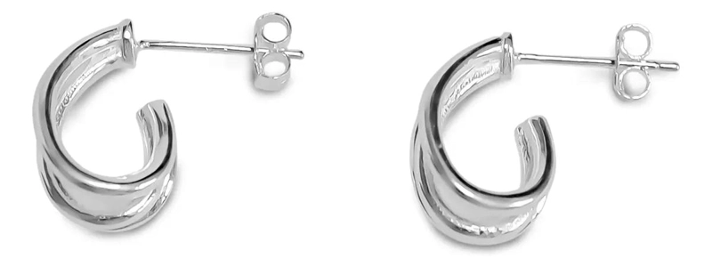 AROS MEDIA ARGOLLA TRIPLE DISEÑO EN PLATA FINA 925 - 1