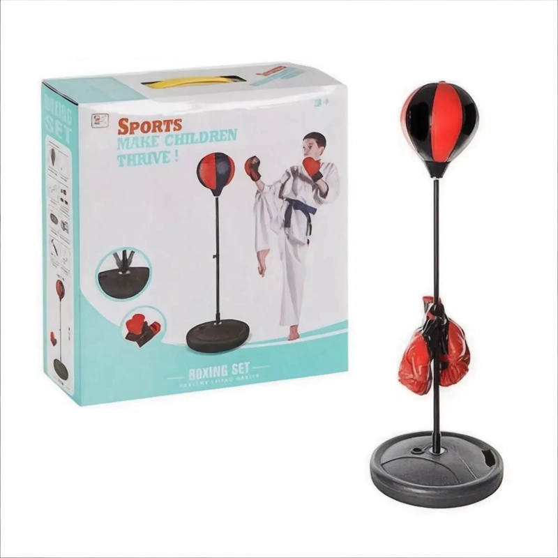 SACO DE BOXEO PARA NIÑOS CON SOPORTE AJUSTABLE Y GUANTES INCLUIDOS - 1