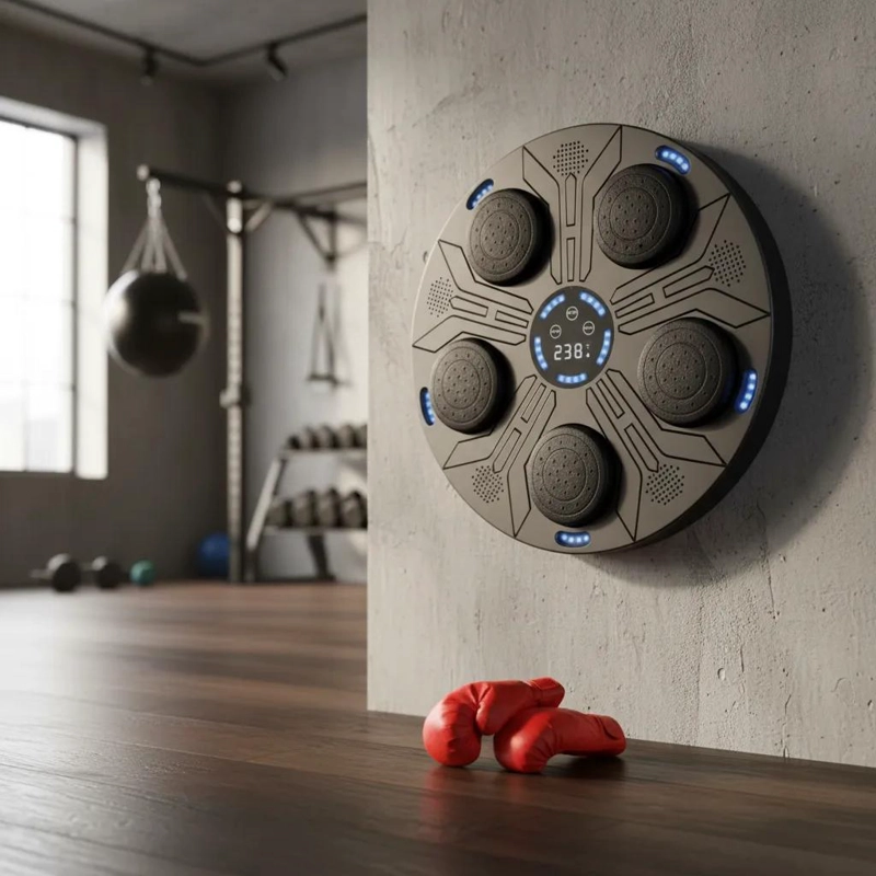 MAQUINA DE BOXEO CON LUCES Y CONEXION BLUETOOTH INTEGRADA - 1