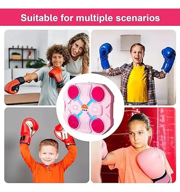 MAQUINA DE BOXEO INTERACTIVA CON MUSICA Y CONEXION BLUETOOTH PARA NIÑAS - 4