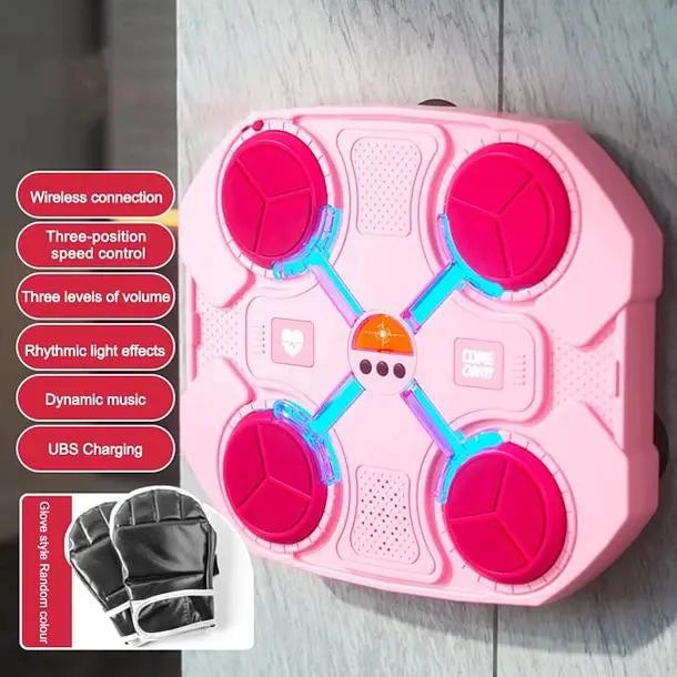 MAQUINA DE BOXEO INTERACTIVA CON MUSICA Y CONEXION BLUETOOTH PARA NIÑAS - 5