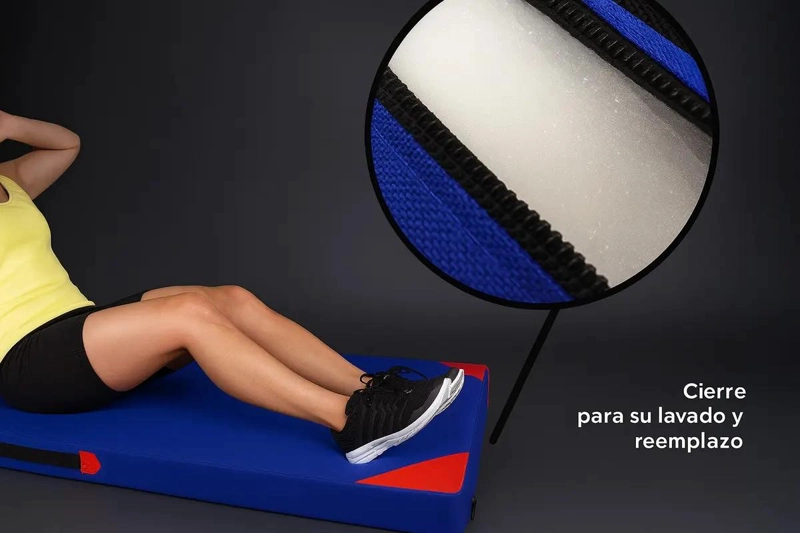 COLCHONETA DEPORTIVA PLEGABLE DE 150X50X5 CM EN COLOR AZUL - 4