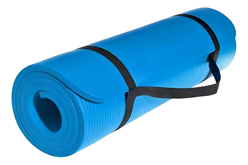 MAT DE YOGA ANTIDESLIZANTE DE 6MM CON CORREA CELESTE - 1