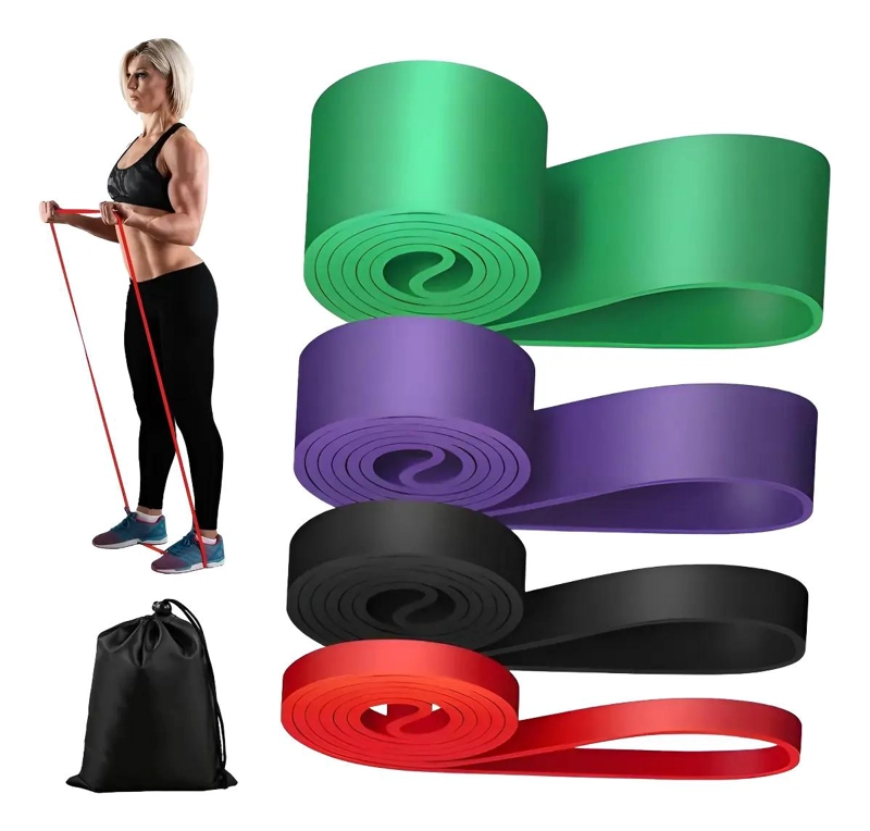 KIT DE BANDAS ELASTICAS PARA EJERCICIO Y YOGA CON DIFERENTES RESISTENCIAS - 1