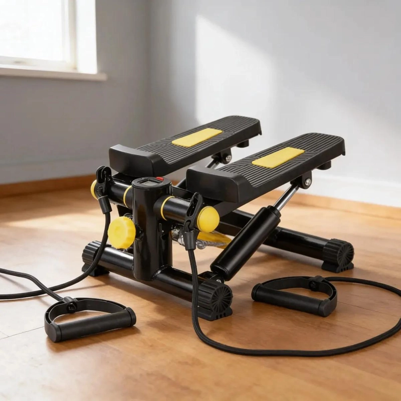 MINI STEPPER CON BANDAS DE RESISTENCIA PARA EJERCICIO EN CASA - 1
