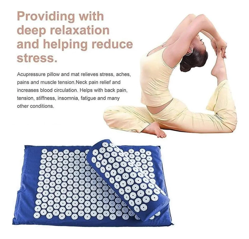 ALFOMBRA DE ACUPRESION CON ALMOHADILLA PARA YOGA Y RELAJACION - 2