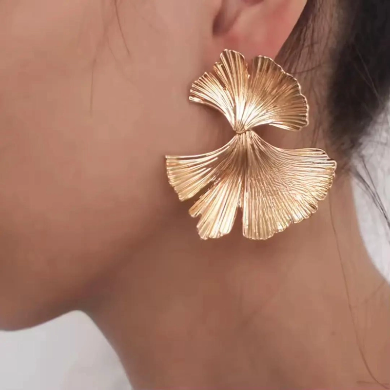 AROS ESTILO BOHO PARA MUJER EN TONO DORADO DE 5X4,5 CM - 2