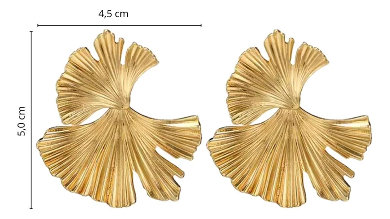 AROS ESTILO BOHO PARA MUJER EN TONO DORADO DE 5X4,5 CM - 3