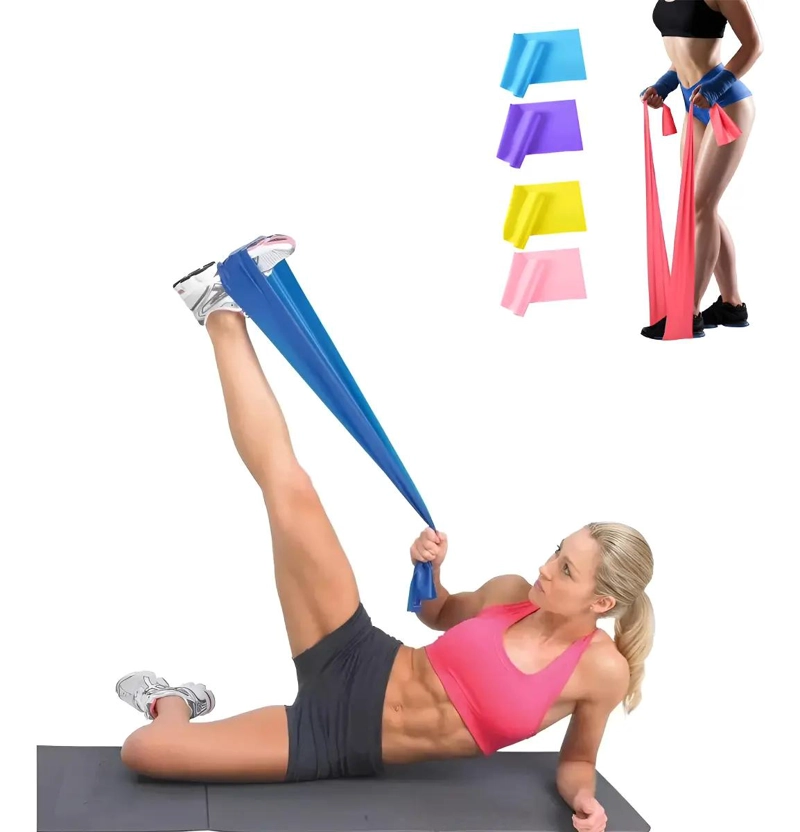 SET DE 4 BANDAS ELASTICAS PARA EJERCICIO Y ENTRENAMIENTO - 1