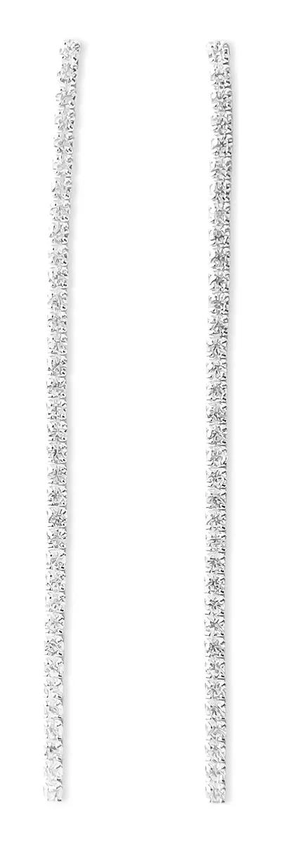AROS CON CINTILLO Y CIRCONES BLANCOS EN PLATA FINA 925 - 2