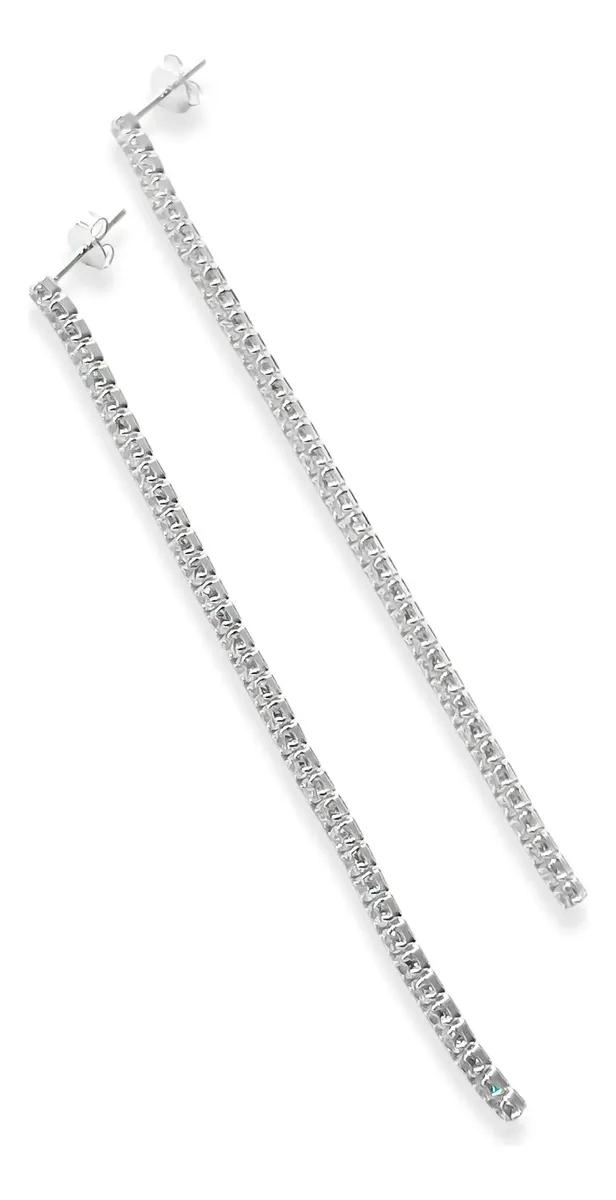 AROS CON CINTILLO Y CIRCONES BLANCOS EN PLATA FINA 925 - 3