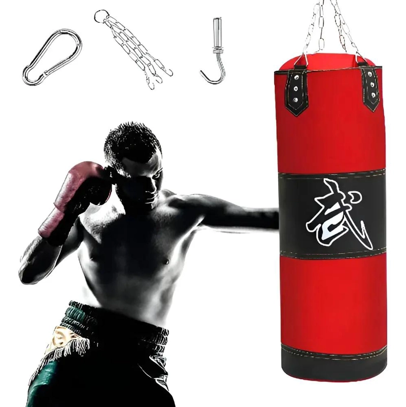SACO DE BOXEO PROFESIONAL GRANDE CON CADENA DE ANCLAJE 120 CM - 1