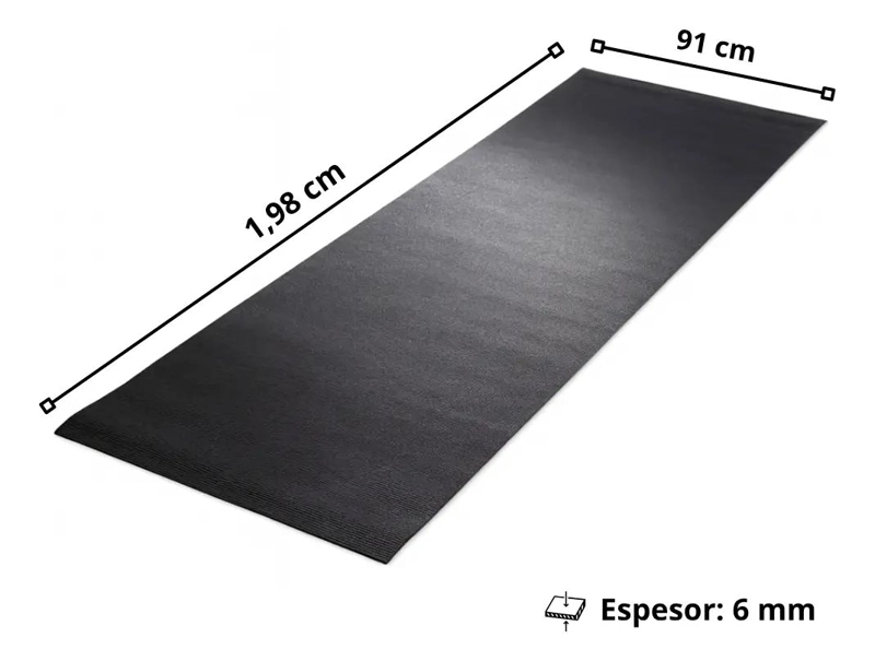 ALFOMBRA PROTECTORA PARA TROTADORAS Y SPINNING 198X91 CM 6 MM - 2