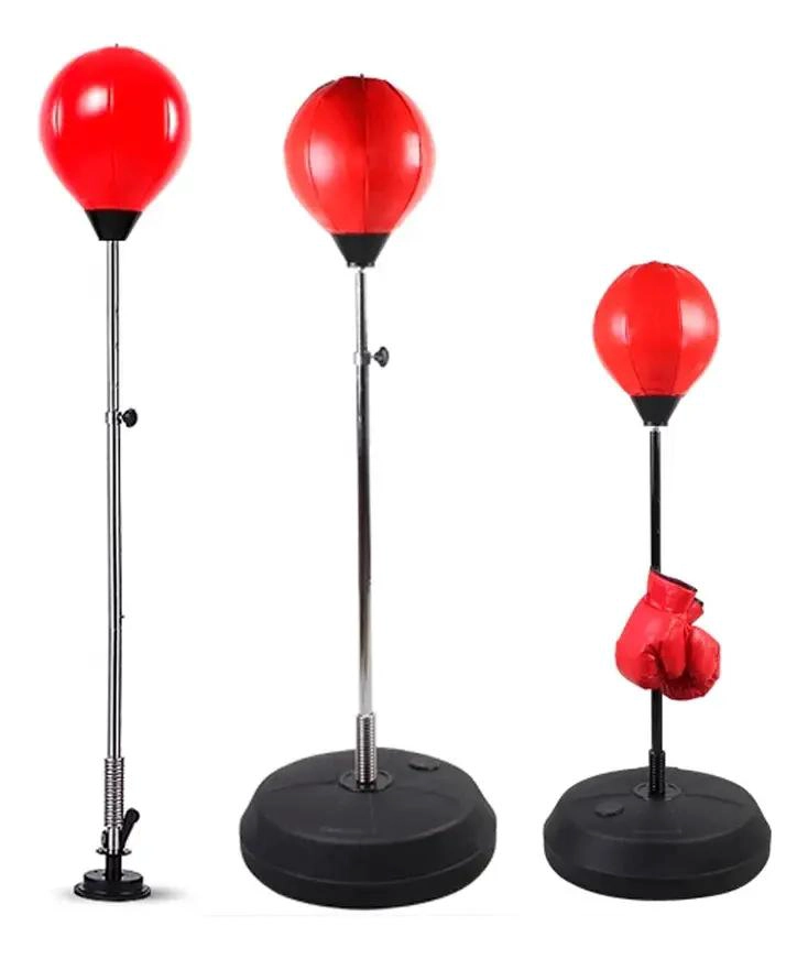 SET DE BOXEO CON PUNCHING BALL PARA NIÑOS CON ALTURA AJUSTABLE Y ENTRENADOR - 5