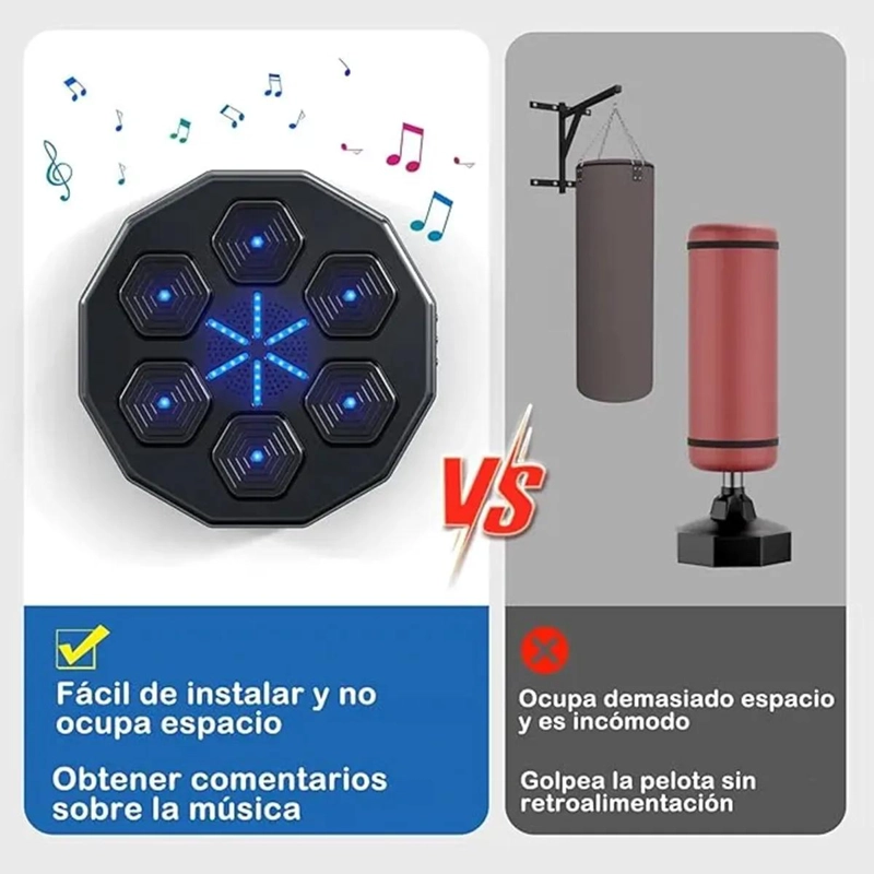 MAQUINA DE BOXEO CON FUNCION MUSICAL Y CONEXION BLUETOOTH PARA ENTRENAMIENTO - 4