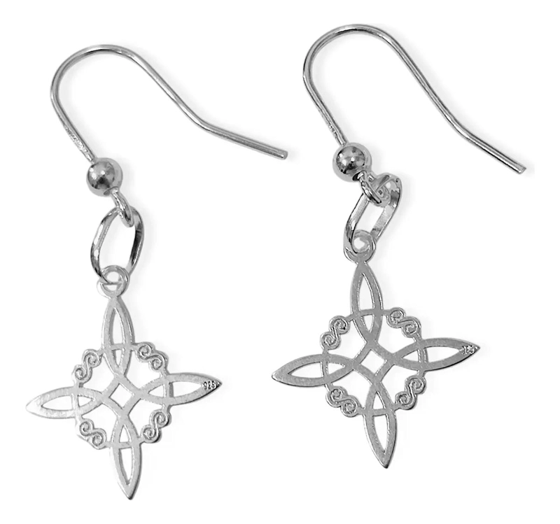 AROS CON DISEÑO DE NUDO ELEGANTE EN PLATA FINA 925 - 2