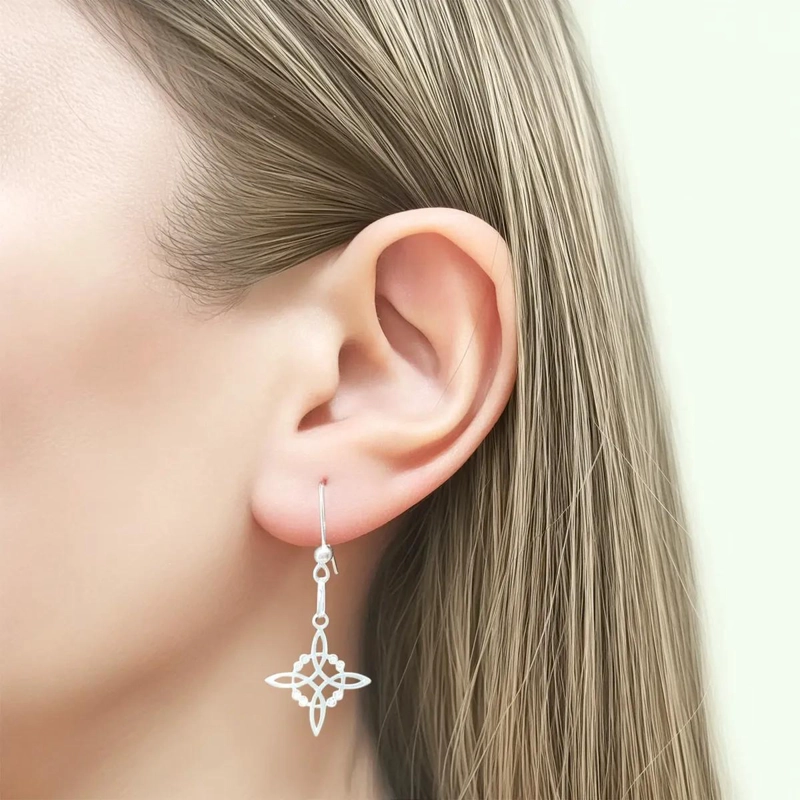 AROS CON DISEÑO DE NUDO ELEGANTE EN PLATA FINA 925 - 3
