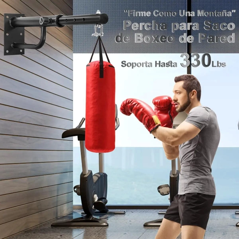 SOPORTE DE PARED RESISTENTE PARA SACO DE BOXEO CON GIRO 360 GRADOS - 5