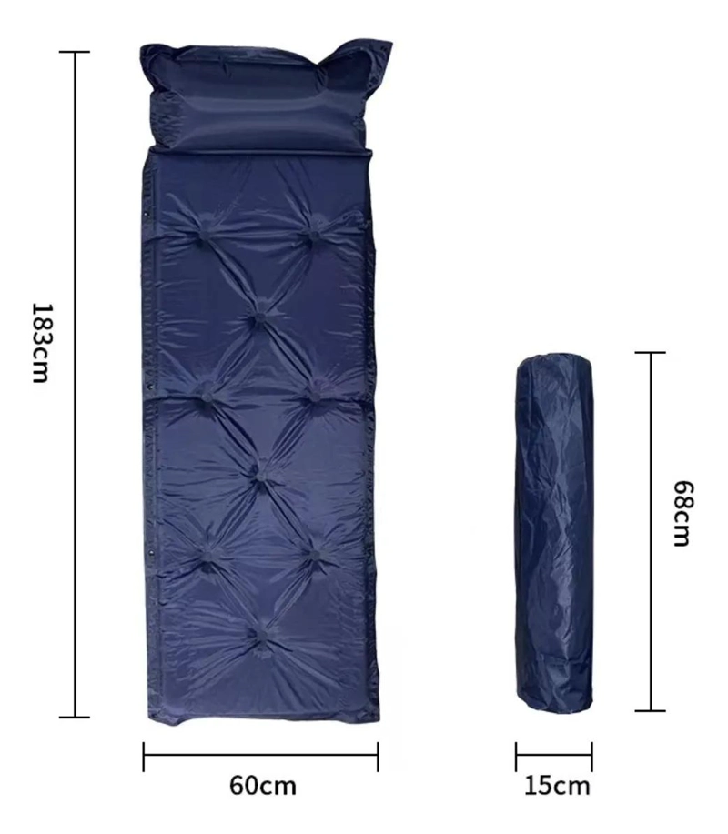 COLCHONETA AUTOINFLABLE CON ESPUMA DE ALTA DENSIDAD Y ALMOHADA INTEGRADA PARA AC - 4