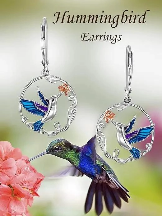 AROS COLIBRI EN PLATA FINA 925 PARA MUJER DISEÑO DELICADO - 2