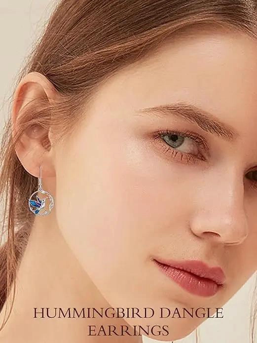 AROS COLIBRI EN PLATA FINA 925 PARA MUJER DISEÑO DELICADO - 3