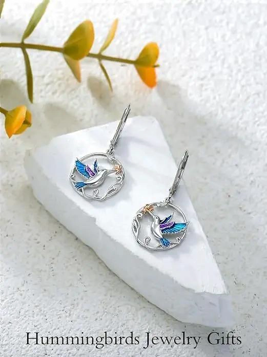 AROS COLIBRI EN PLATA FINA 925 PARA MUJER DISEÑO DELICADO - 4