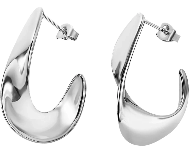 AROS ELEGANTES PARA MUJER DISEÑO URBANO CON ACABADO BRILLANTE - 1