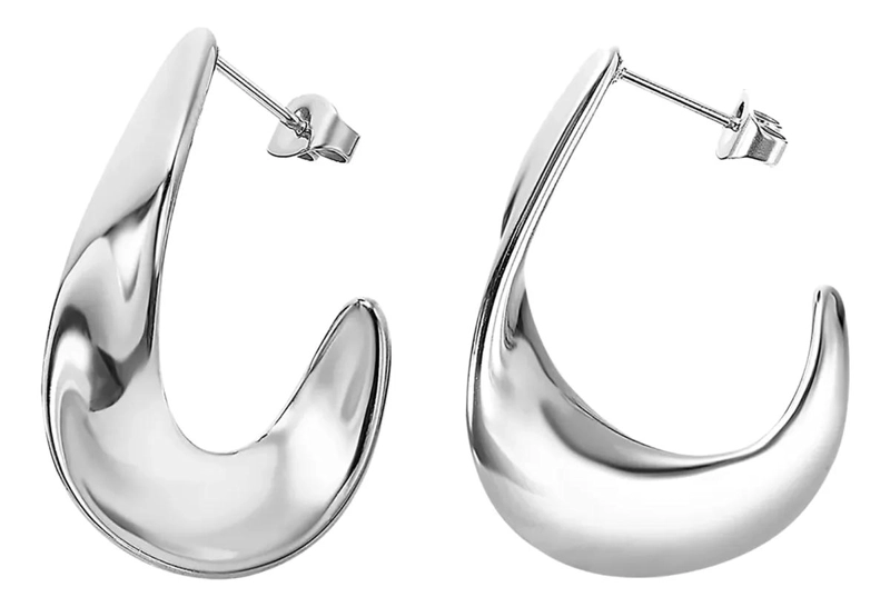 AROS ELEGANTES PARA MUJER DISEÑO URBANO CON ACABADO BRILLANTE - 2