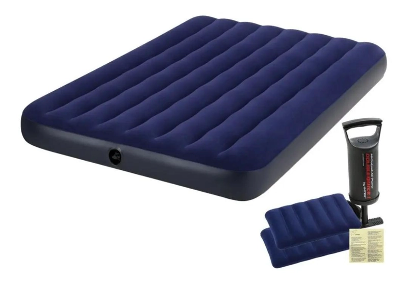 COLCHON INFLABLE PARA DOS PERSONAS CON ALMOHADAS E INFLADOR INCLUIDO - 4