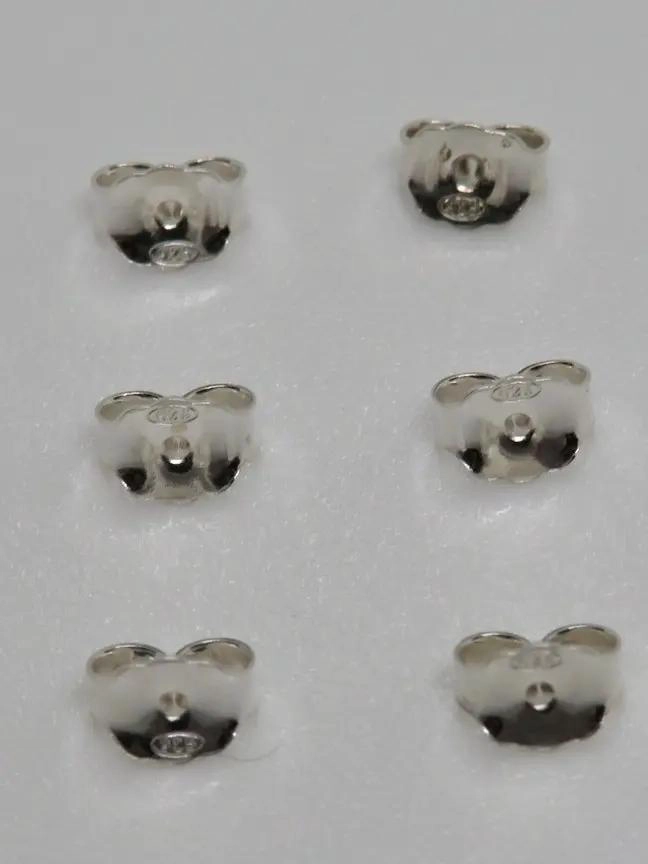 CONJUNTO DE 5 PARES DE TUERCAS PARA PENDIENTES DE PLATA 925 - 2