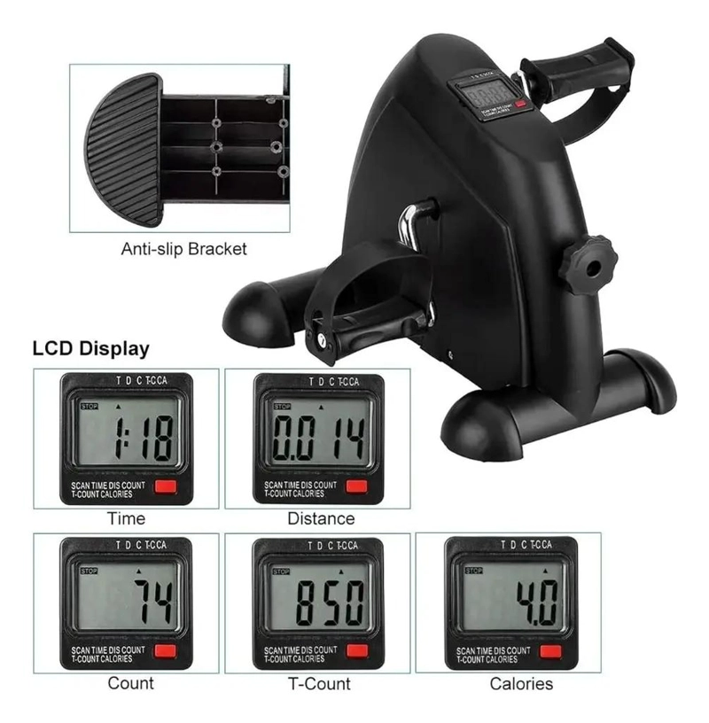 PEDALERA CON MONITOR LCD PARA EJERCICIO Y ENTRENAMIENTO CARDIOVASCULAR - 3