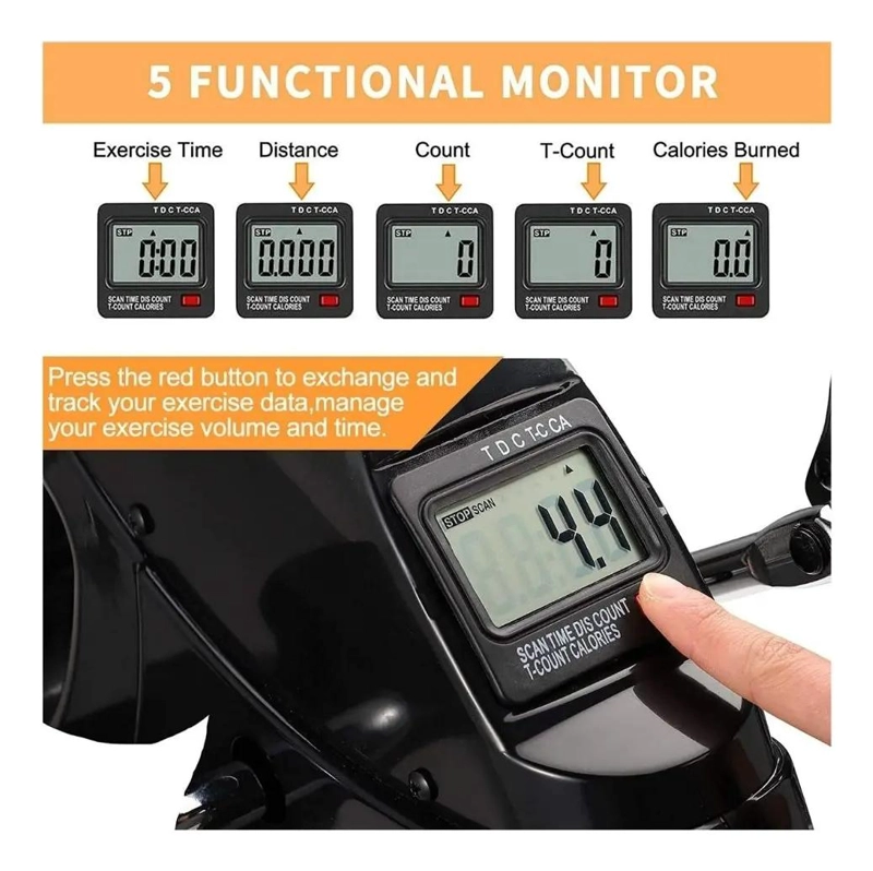 PEDALERA CON MONITOR LCD PARA EJERCICIO Y ENTRENAMIENTO CARDIOVASCULAR - 4