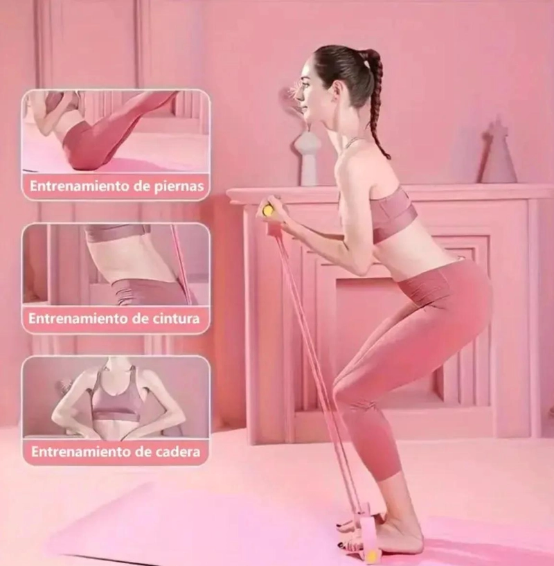 KIT DE 11 BANDAS ELASTICAS DE RESISTENCIA PARA PILATES Y FITNESS - 5
