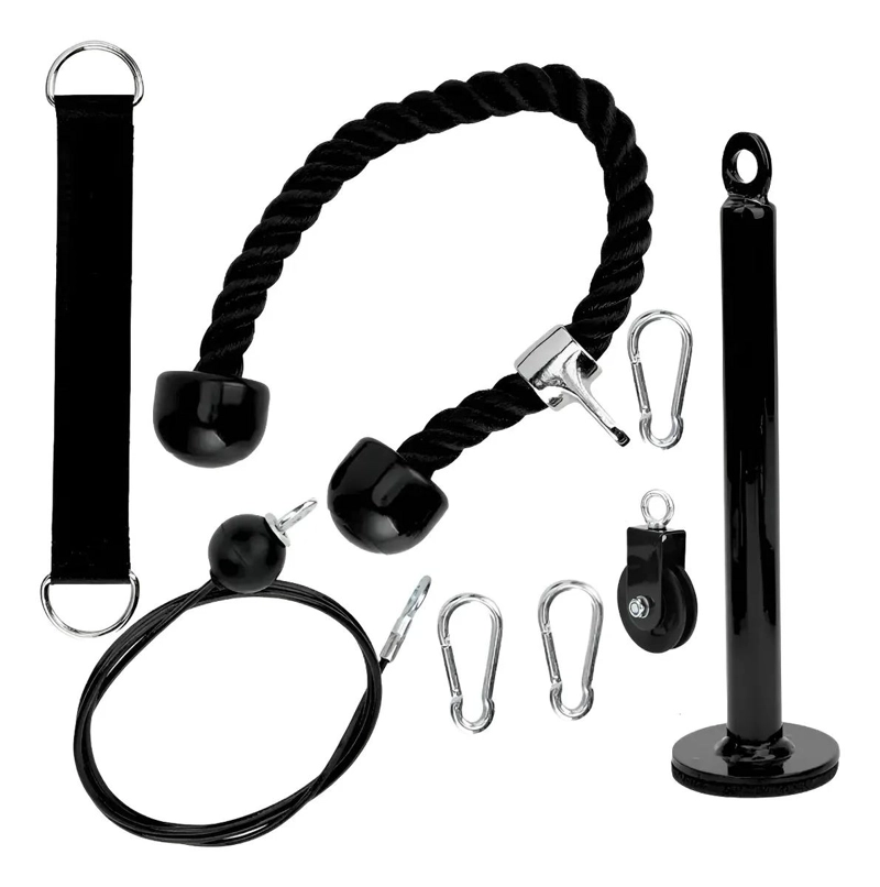 SET COMPLETO PARA ENTRENAMIENTO DE TRICEPS CON POLEA, CORREA Y ACCESORIOS - 1