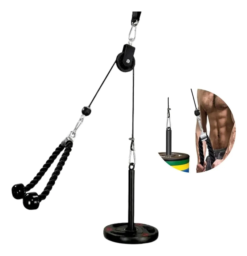 SET COMPLETO PARA ENTRENAMIENTO DE TRICEPS CON POLEA, CORREA Y ACCESORIOS - 5