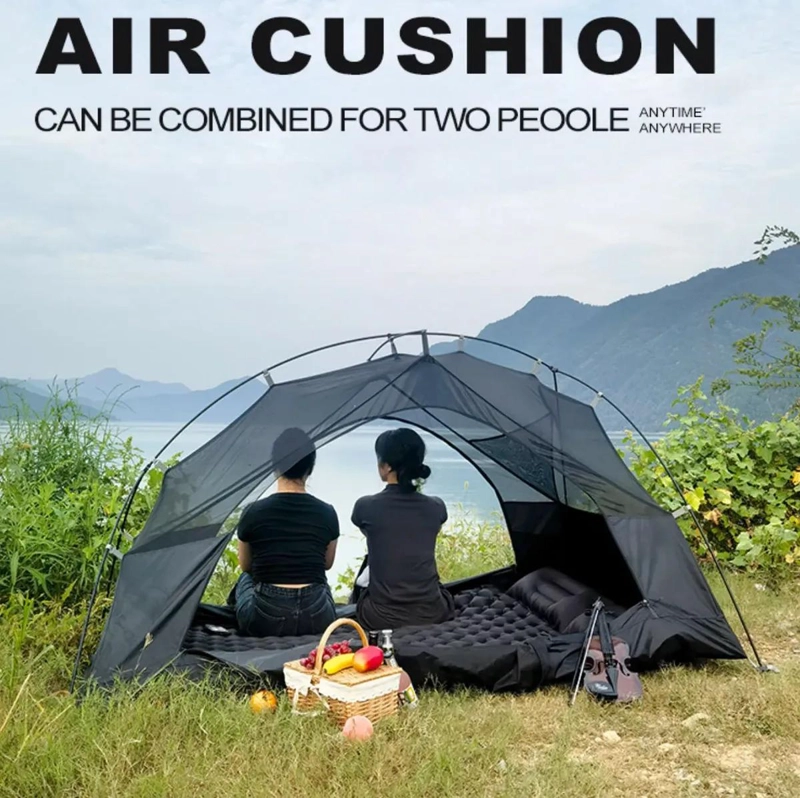 COLCHON INFLABLE PORTATIL DOBLE ULTRALIGERO PARA ACAMPAR Y DORMIR - 4