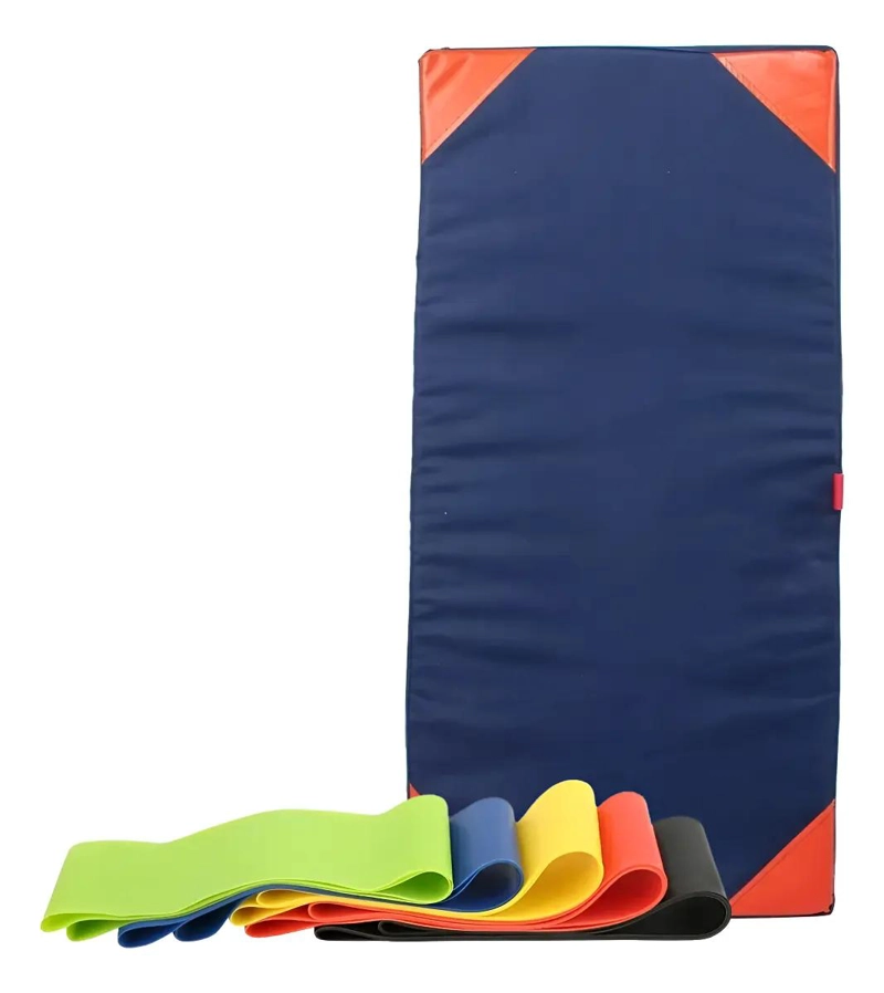 COLCHONETA DE LONA OXFORD 100X50X4 CM CON PACK DE 5 MINIBANDAS - 1