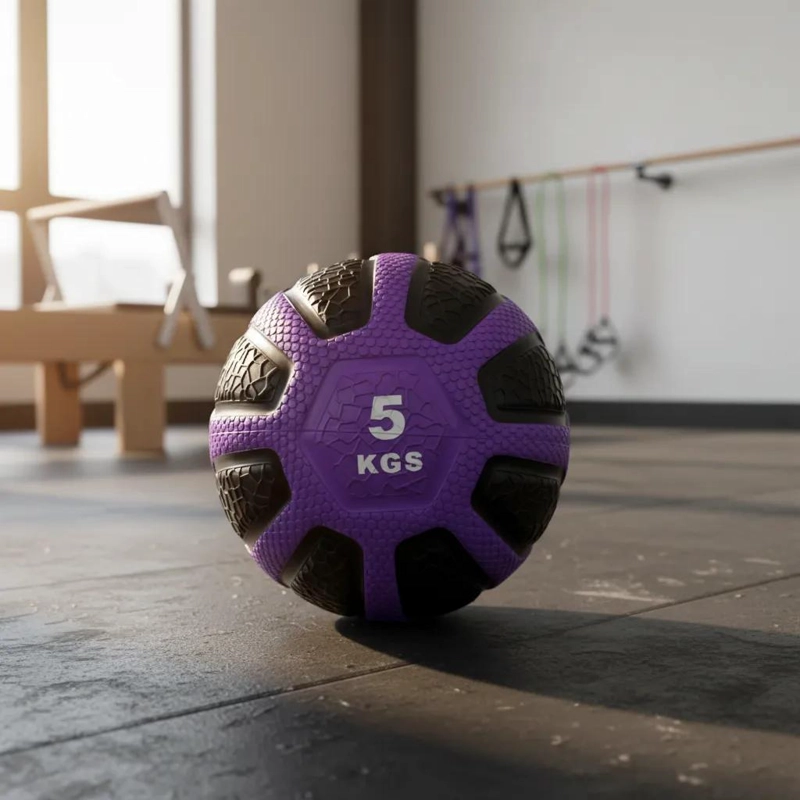 BALON MEDICINAL CON BOTE PARA EJERCICIOS DE 5 KILOGRAMOS - 2