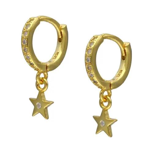 ARGOLLAS DE PLATA 925 CON BAÑO DE ORO PARA NIÑA Y MUJER - 1