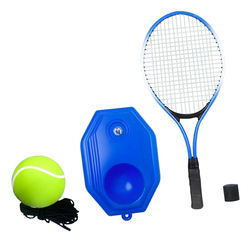RAQUETA DE TENIS DE ALUMINIO PARA NIÑO CON AUTO ENTRENADOR INCLUIDO - 1