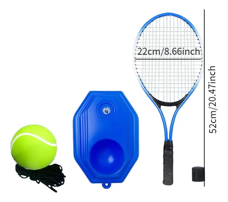 RAQUETA DE TENIS DE ALUMINIO PARA NIÑO CON AUTO ENTRENADOR INCLUIDO - 2