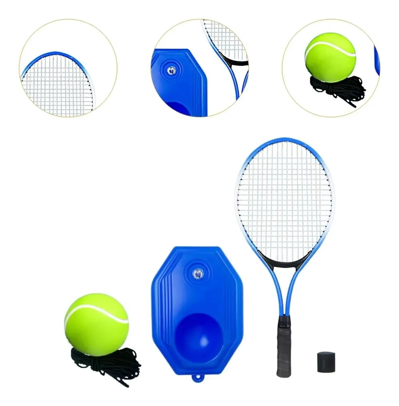 RAQUETA DE TENIS DE ALUMINIO PARA NIÑO CON AUTO ENTRENADOR INCLUIDO - 3