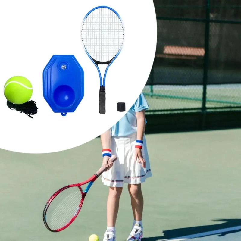 RAQUETA DE TENIS DE ALUMINIO PARA NIÑO CON AUTO ENTRENADOR INCLUIDO - 4