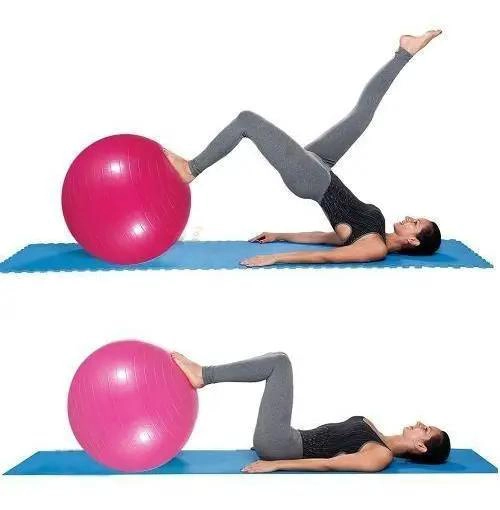 PELOTA DE PILATES Y YOGA PARA EJERCICIO DE 65 CM EN COLOR AZUL - 4
