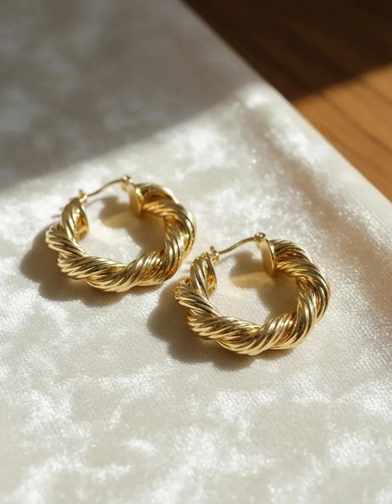 PENDIENTES DE ARO PARA MUJER EN ACERO INOXIDABLE RESISTENTE Y ELEGANTE - 2