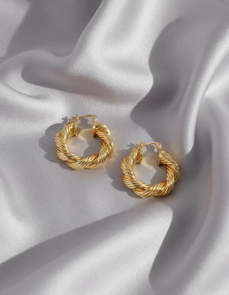 PENDIENTES DE ARO PARA MUJER EN ACERO INOXIDABLE RESISTENTE Y ELEGANTE - 4