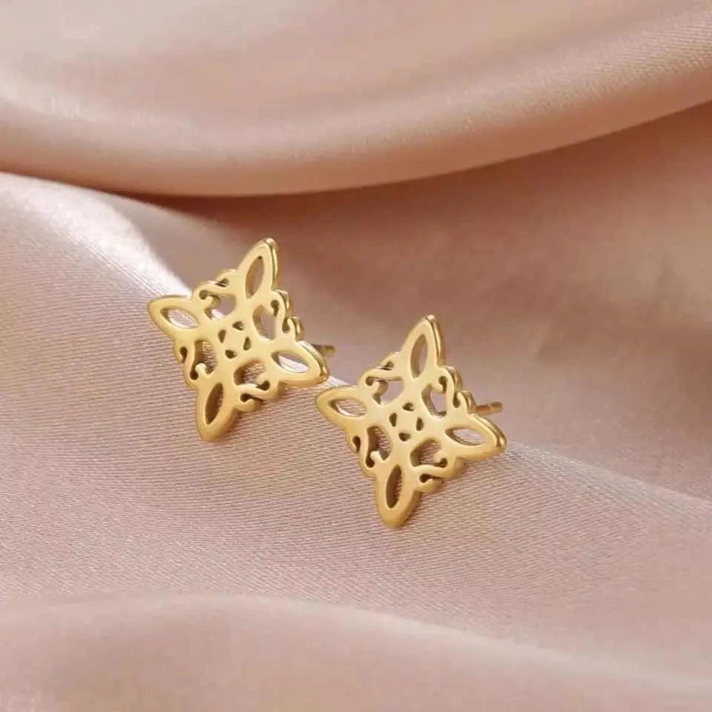 AROS DE ACERO CON DISEÑO DE NUDO DE BRUJA PARA PROTECCION - 2
