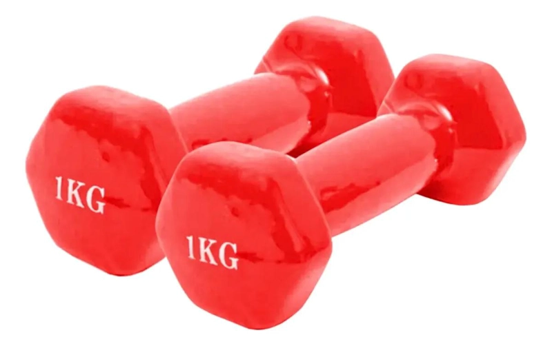 SET DE BANDAS ELASTICAS Y MANCUERNAS DE 1 KG PARA ENTRENAMIENTO FITNESS - 2