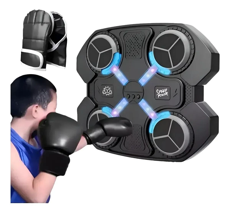 MAQUINA DE BOXEO CON MUSICA Y CONEXION BLUETOOTH PARA NIÑOS CON GUANTE INCLUIDO - 1